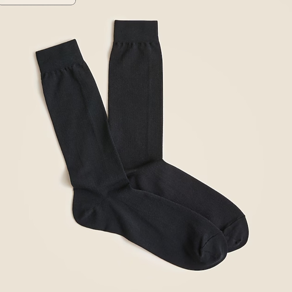 J crew black Textured jacquard dress socks